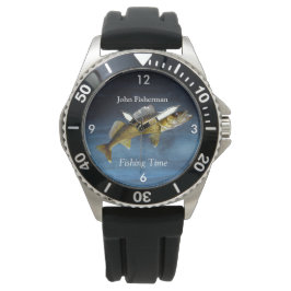 Fisketid med Walleye Pikeon Blue Watch Armbandsur