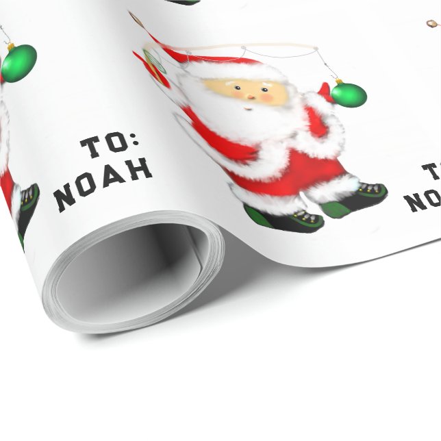 Fisketjej eller -pojke present presentpapper (Rullad Hörn)