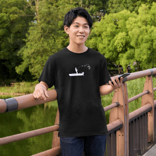 Fisketräja med hjärtslag, Siluett av fiskebåt T Shirt