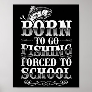 Fisketräjor Pojkar Roliga Fiskegrafik Barn Fiskare Poster