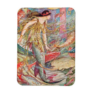 Fiskets drottning - Orangen Fairy Bok Magnet