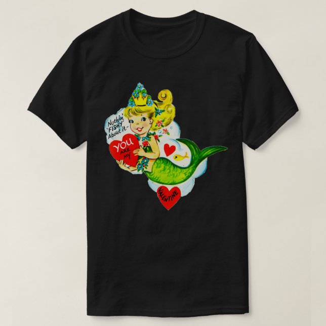 Fiskets Sjöjungfru Valentine T Shirt (Design framsida)