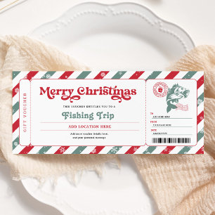 Fisketur Julklappskupong Certifikat Inbjudningar