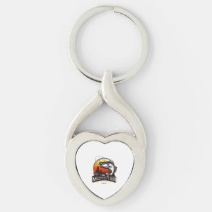 Fisketurism Twisted Heart Silverfärgad Nyckelring