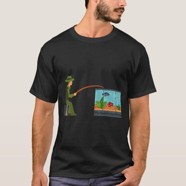 Fiskeutflykt hemma t shirt (Framsida)