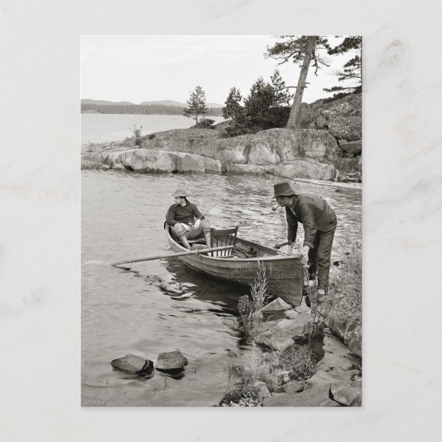 Fiskeutflykt i Whitefish Bay, 1906 Vykort (Framsida)