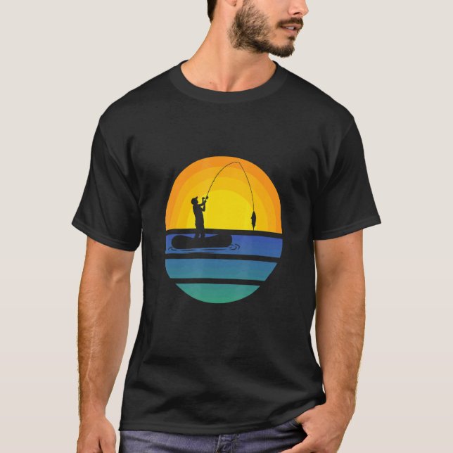 Fiskeutrustning Fiskekläder Retro Fiske O T Shirt (Framsida)