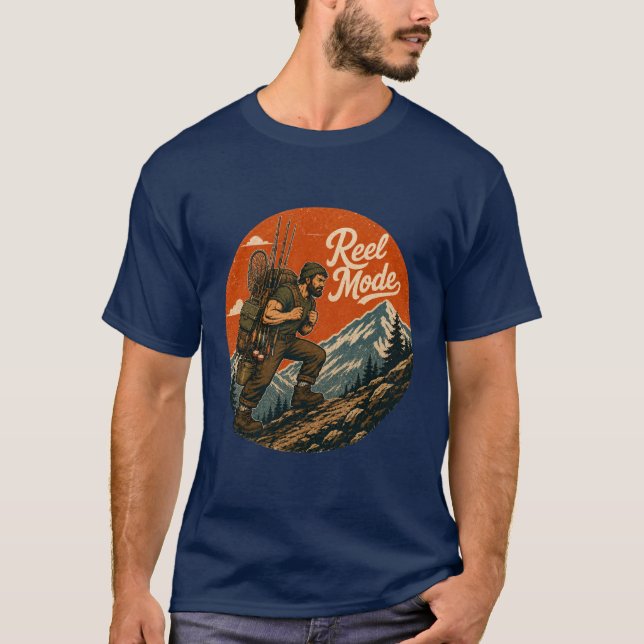 Fiskeventyrläge Vintage Fiskeäventyr T Shirt (Framsida)