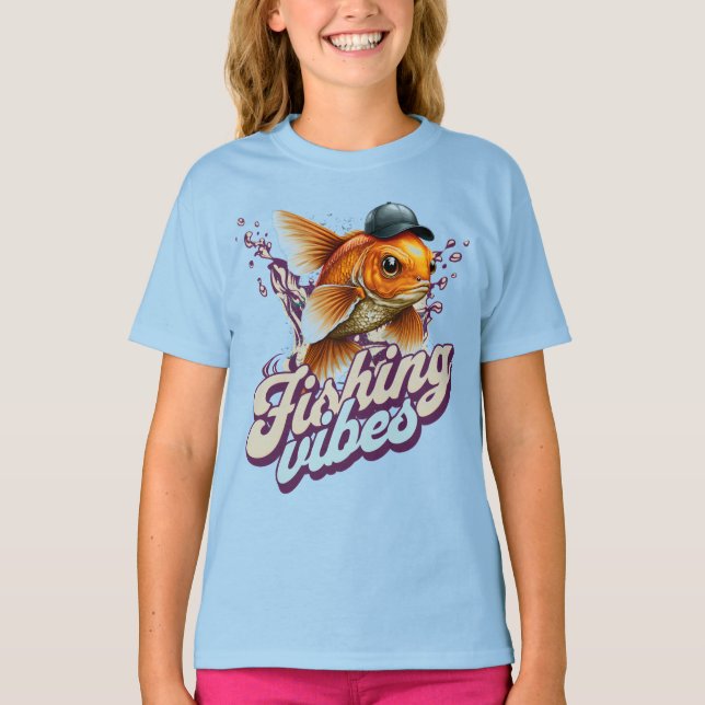 Fiskevibbar för barn t shirt (Framsida)
