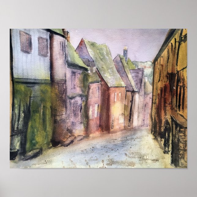 FISKEVILLAGE WATERCOLOR POSTER (Framsidan)