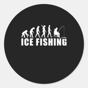Fiskevolutionen för Fisher Ice Runt Klistermärke