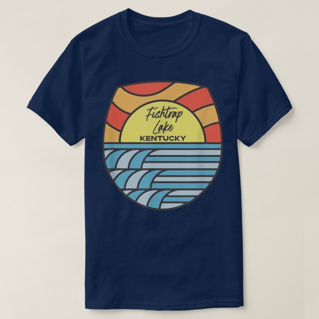 Fiskfälla Sjö Kentucky KY Sunset Sunrise Souvenir  T Shirt (Design framsida)