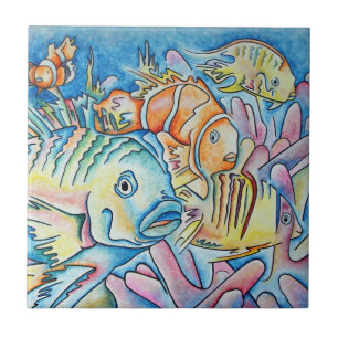 Fiskfantasi Kakelplatta