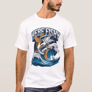 Fiskfärdighet Här - Fiske Graphic Funny T-Shirt