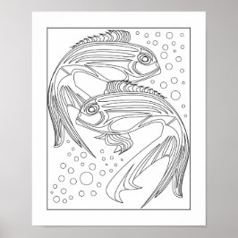 Fiskfärgning Poster