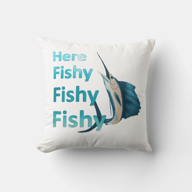 Fiskfiske - segelfisk kudde (Framsida)