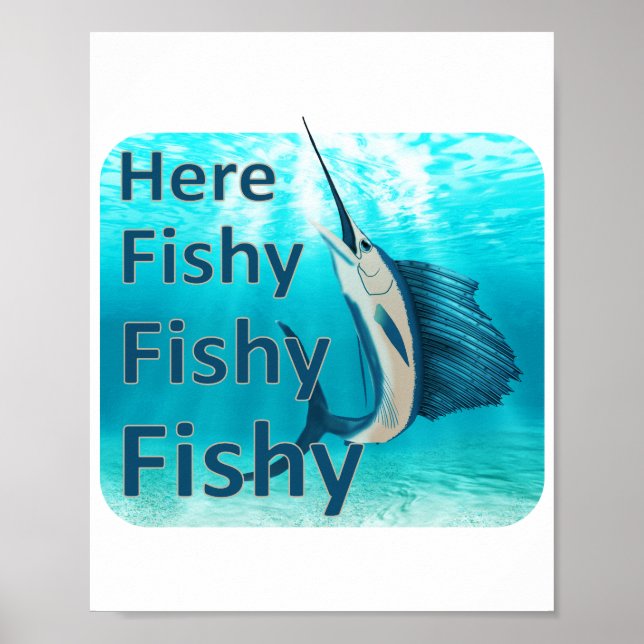 Fiskfiske - segelfisk poster (Framsidan)