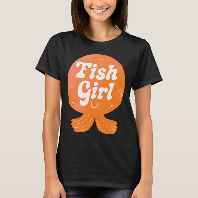 Fiskflickabadge T Shirt (Framsida)