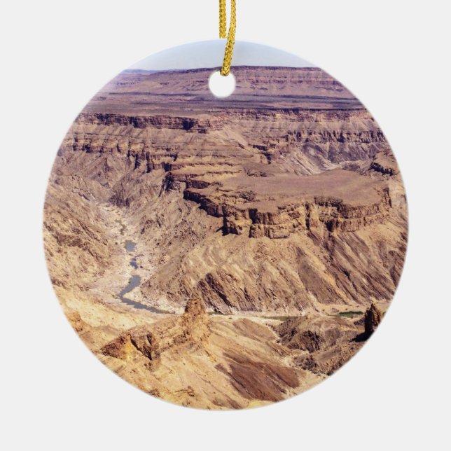Fiskfloden Canyon i södra Namibia, Afrika Julgransprydnad Keramik (Framsidan)