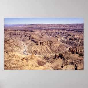 Fiskfloden Canyon i södra Namibia, Afrika Poster