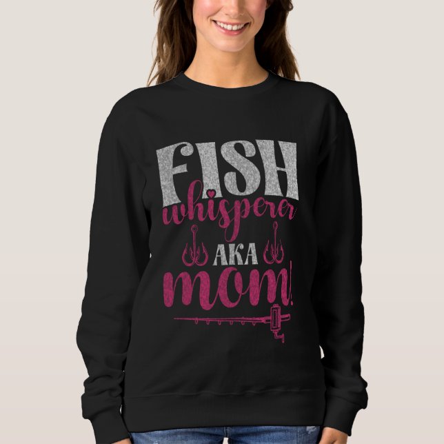 Fiskflüstarinna AKA Mamma! Fiskemamma T Shirt (Framsida)