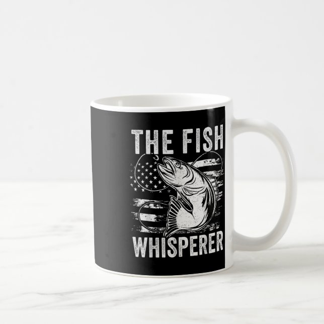 Fiskflüstrat Us Flagga Fiske  Kaffemugg (Höger)
