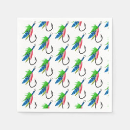Fiskfödelsedag mönster Fisherman Mönster Pappersservett