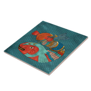 Fiskfolk Kakelplatta