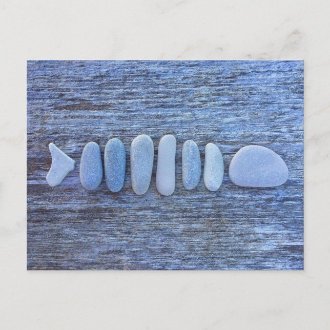 Fiskformad klippkonst  vykort (Framsida)