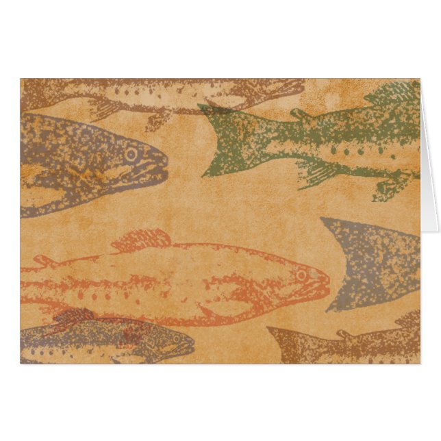 Fiskfrimärkekort Hälsningskort (Framsidan Horizontal)
