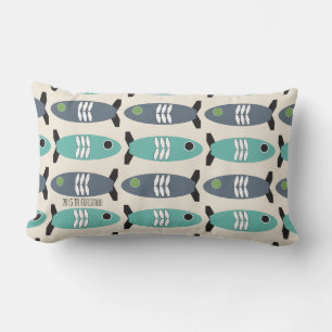 Fiskgeometrisk contemporary lumbarkudde