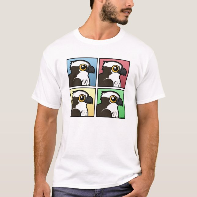 Fiskgjuse för fyra färg t-shirt (Framsida)