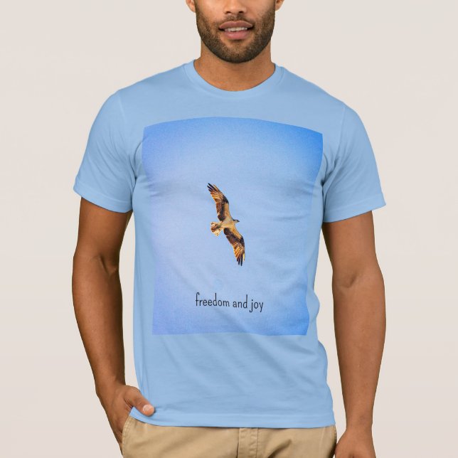 Fiskgjuse. Frihet och glädje T Shirt (Framsida)