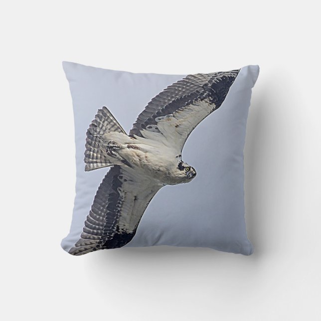 Fiskgjuse i flyg kudde (Framsida)