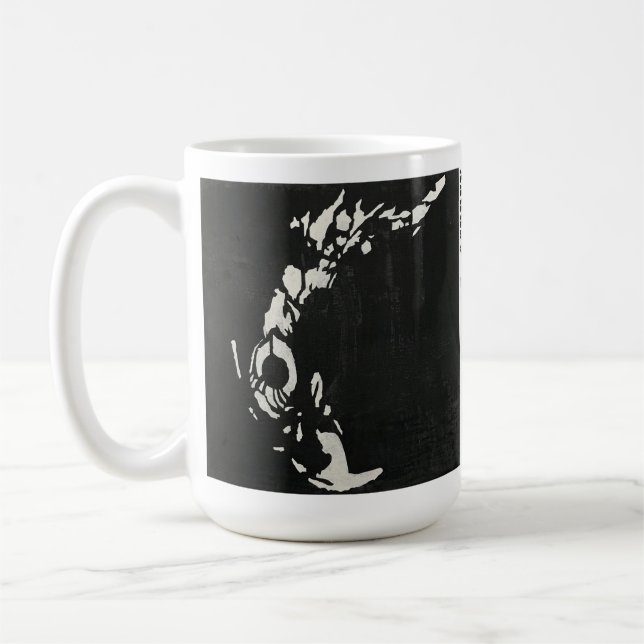 Fiskgjuse och få effekt av den röda tiden kaffemugg (Vänster)