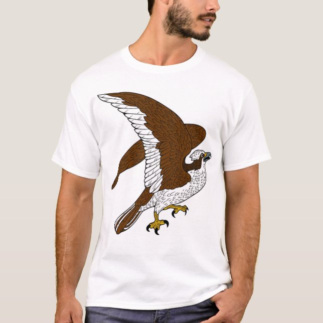 Fiskgjuse som stigning till flyg tee shirt (Framsida)