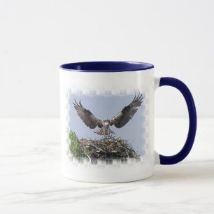 Fiskgjusen bygga bo kaffemuggen mugg