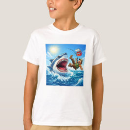 Fiskhajtecknad serie t shirt