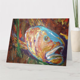 Fiskhälsningskort, kuvert medföljer kort