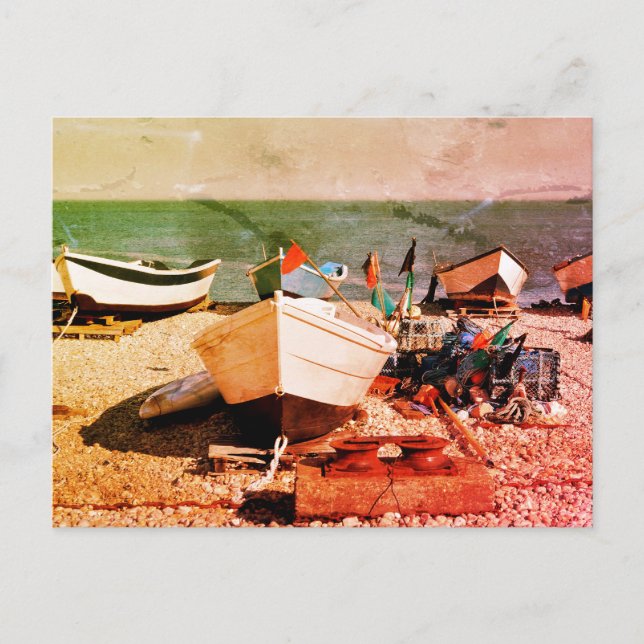 Fiskhamnen Yport i Frankrike Vykort (Framsida)