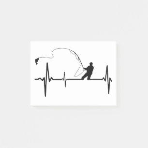 Fiskhjärtklappade fiskar i lustiga fantastisk uto post-it block