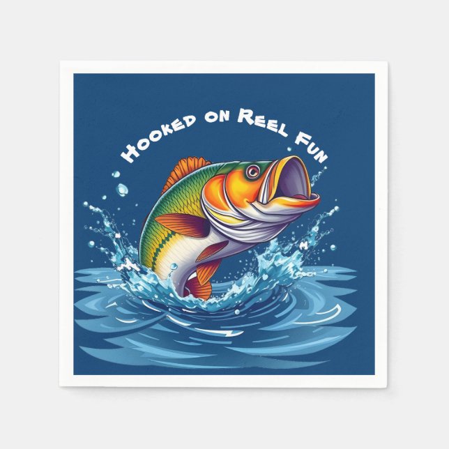 Fiskhuggen på Roligten Reel Pappersservett (Framsidan)