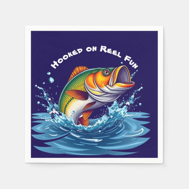 Fiskhuggen på Roligten Reel Pappersservett (Framsidan)