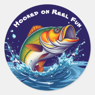 Fiskhuggen på Roligten Reel Runt Klistermärke