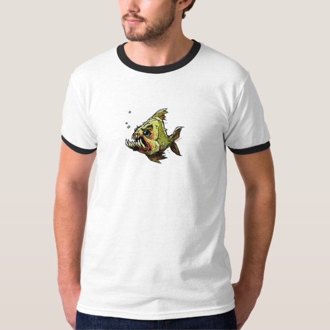fiskhuggtänder t-shirt (Framsida)