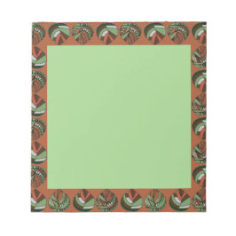 Fiskhuvud Löv Lilac White Black Anteckningsblock