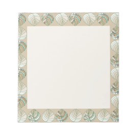 Fiskhuvud Löv Mushroom Grönt Brown Eggplant Anteckningsblock