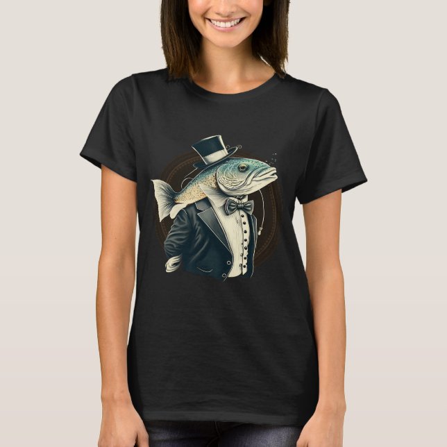Fiskig gentleman t shirt (Framsida)
