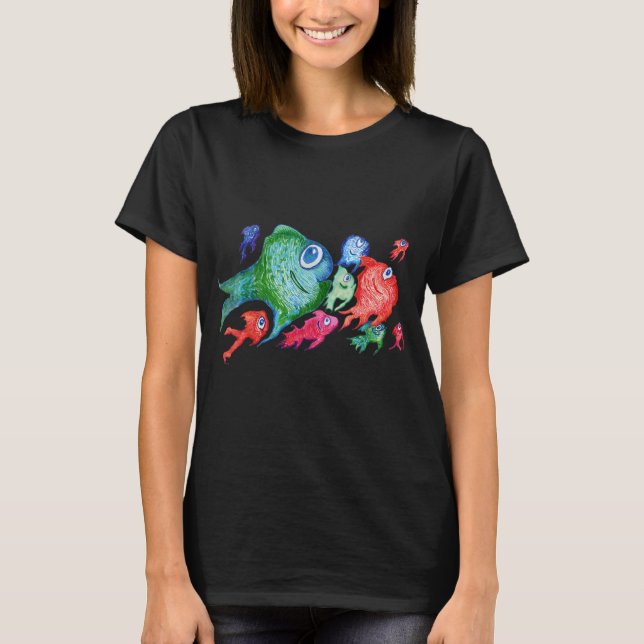 Fiskigt förväntan t shirt (Framsida)