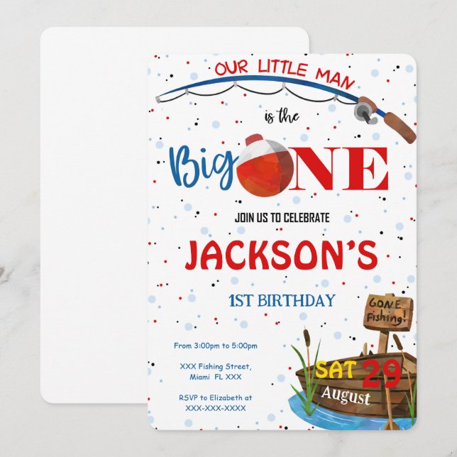 Fiskinbjudan Inbjudningar (Fram/baksida)